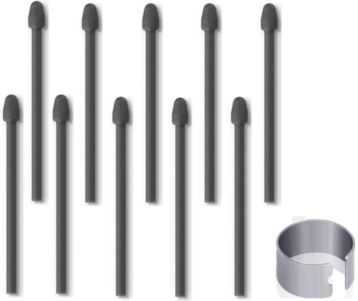 fllynewrite Stylus Pen Tips 10PCS Black 2.0 in 1.5 in .3 in 4096 — product photo