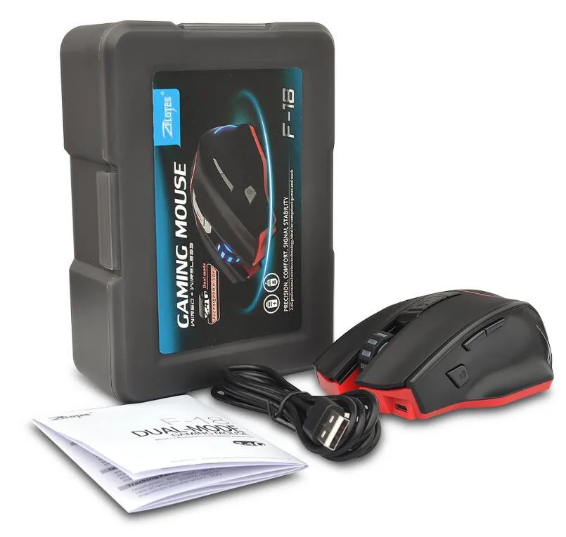LUOM LUOM F-18 Gaming Mouse Black 3200 DPI 7 Buttons Wired Wireless — product photo