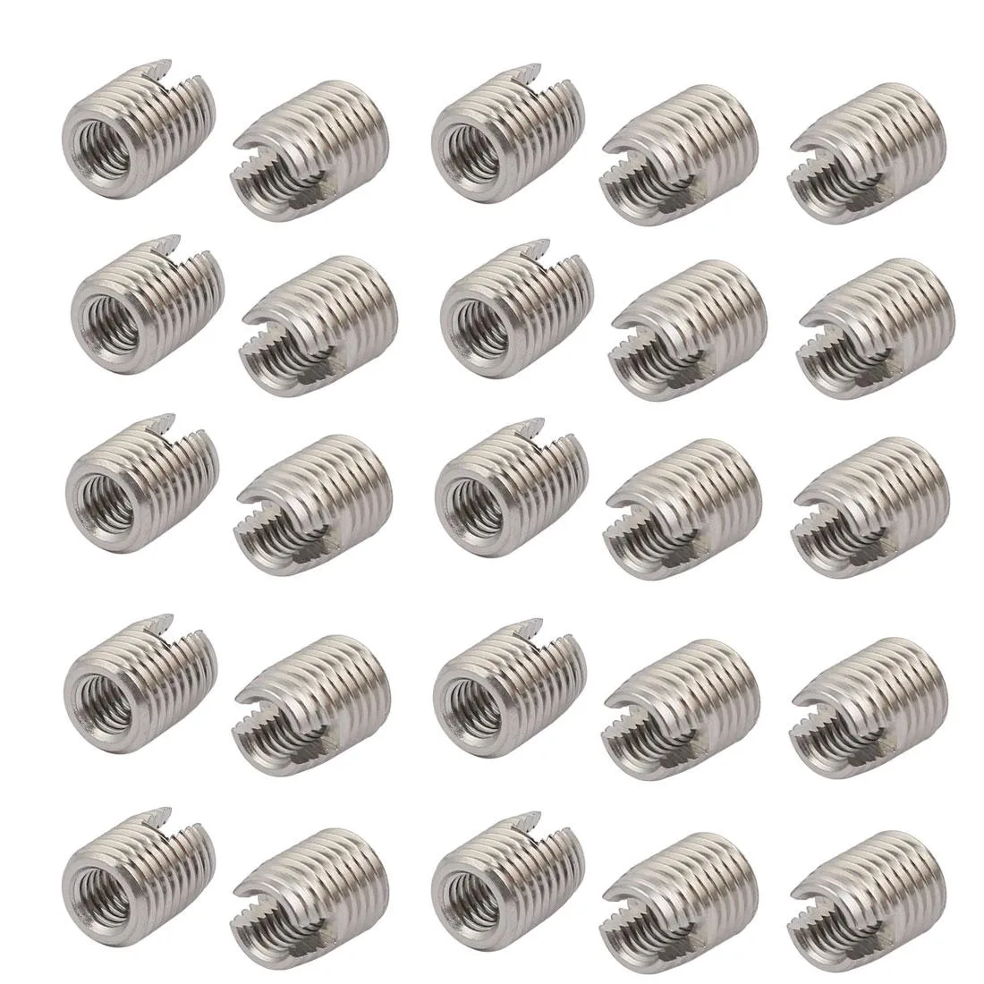 Unique-Bargains Unique-Bargains M5x10mm 304 Stainless Steel Self Tapping Slotted Thread Insert 20pcs — product photo
