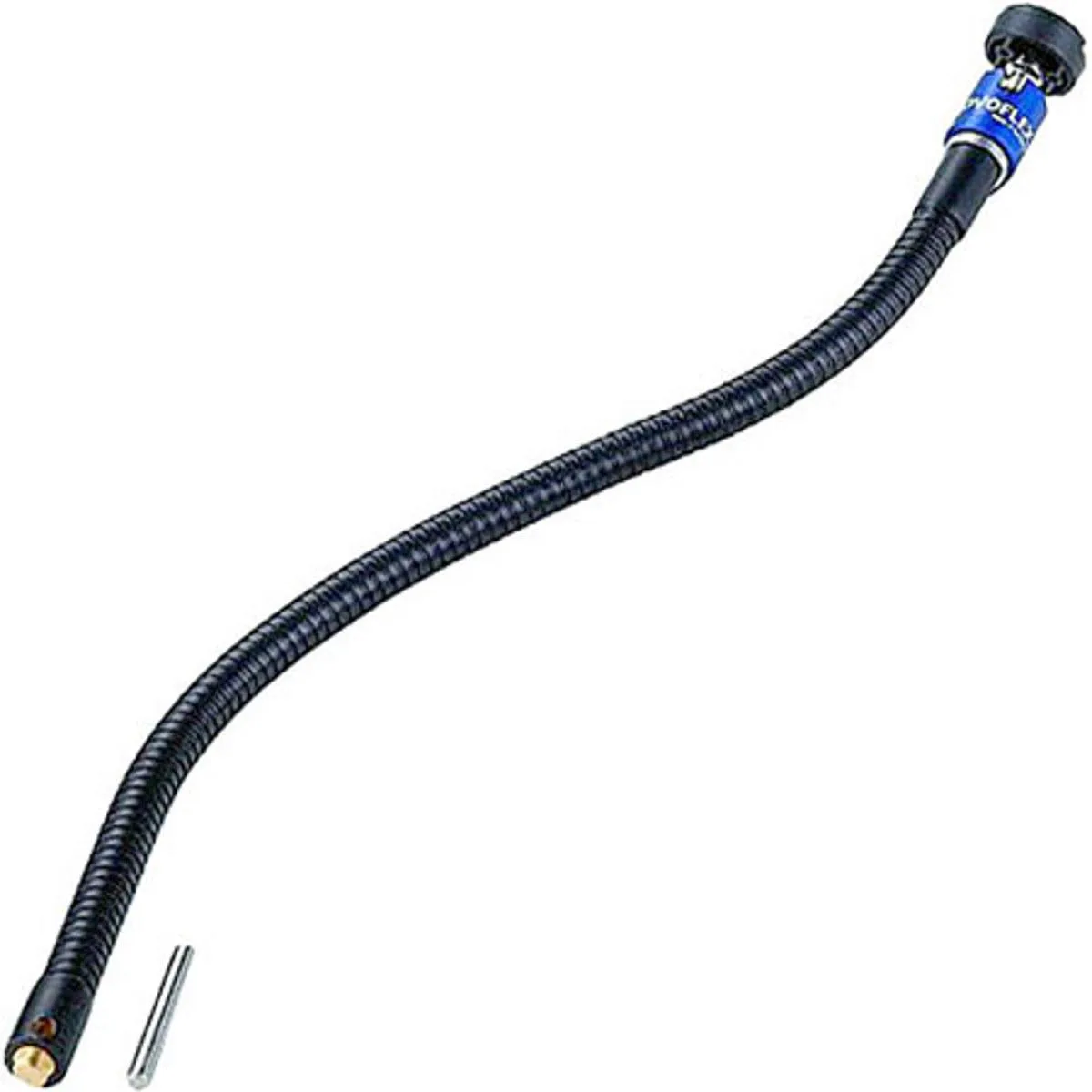 An 18 inch flexible arm with a small ball head socket and hot shoe mount