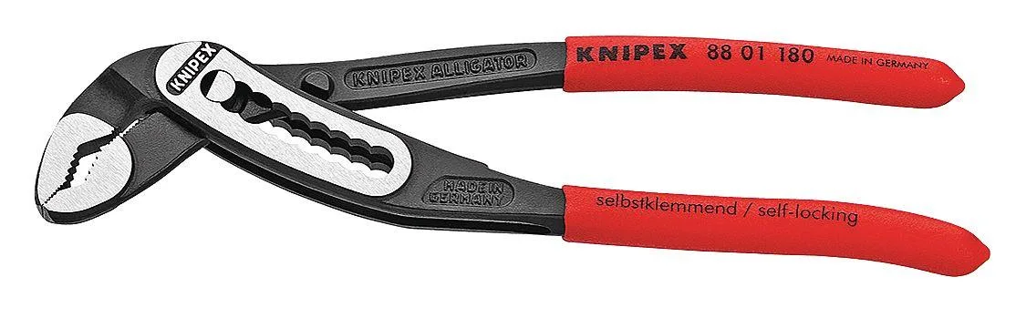 Knipex 88-01-180 Alligator pliers with phosphate finish and cushioned grips
