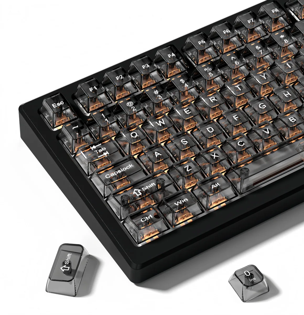 Womier Womier Black Clear Keycap Set 115-Key Cherry Profile 60 65 75 96 100% — product photo