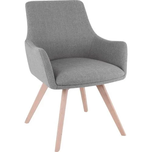 Lorell Lorell LLR68560 Mid-century Modern Flannel Guest Chair office furniture — product photo