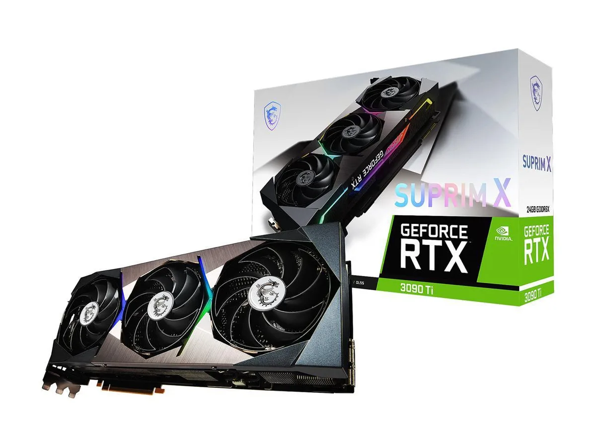 MSI MSI GeForce RTX 3090 Ti SUPRIM 24G graphics card — product photo