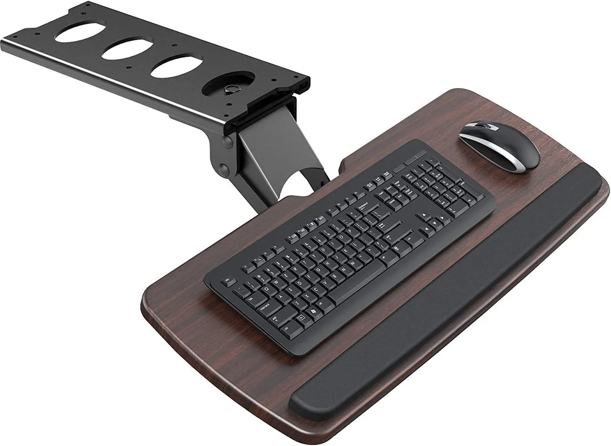 DIVI DIVI Keyboard Tray Under Desk 25" W x 9.8" D Brown — product photo