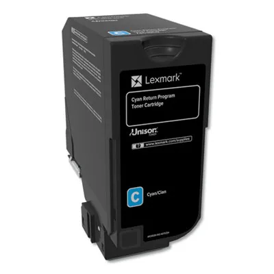 Lexmark Lexmark 74C10C0 Cyan Toner Cartridge 3000 Pages — product photo