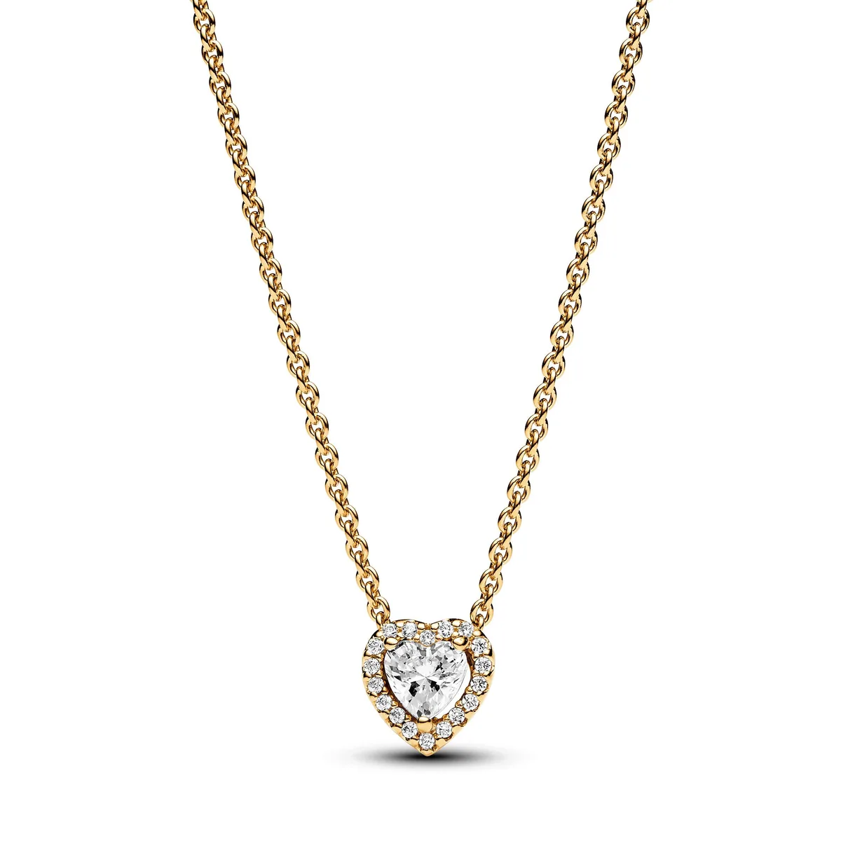 PANDORA PANDORA Sparkling Heart Collier Necklace 14k gold-plated — product photo