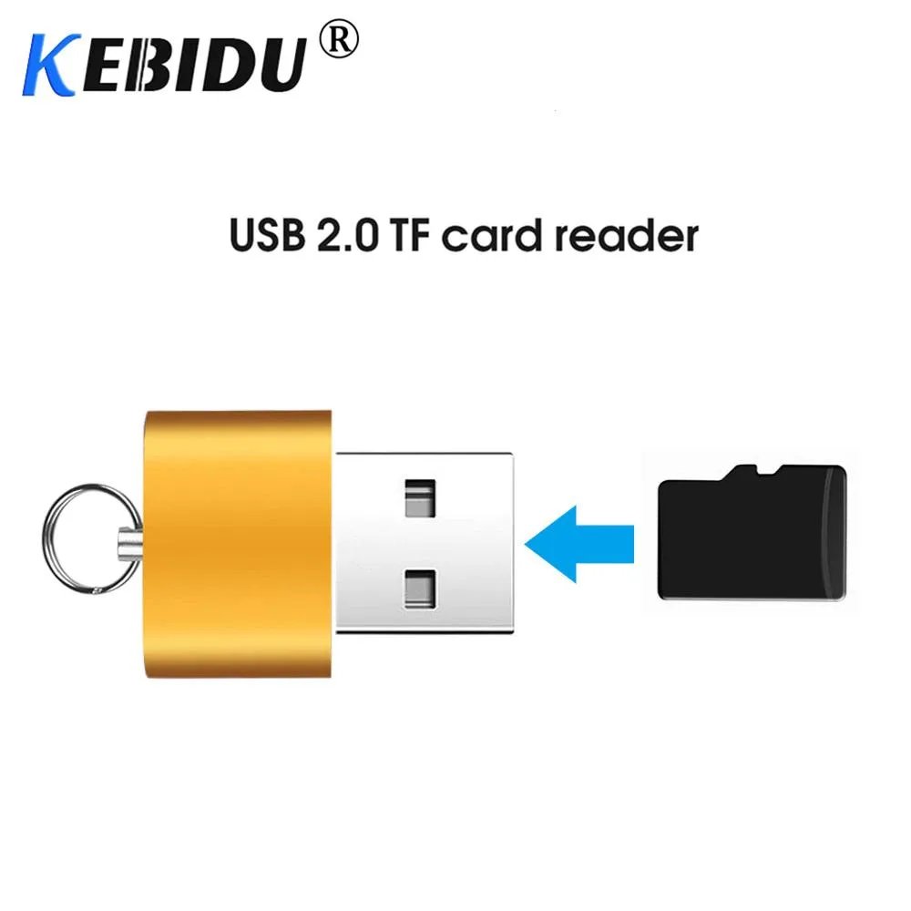 Hetai Tech Hetai Tech 8-in-1 USB 2.0 Card Reader Black Alloy 10g — product photo