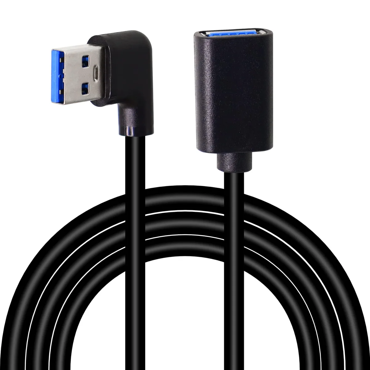 BUCIER BUCIER Left Angle USB 3.0 Extension Cable Male-Female 1M Black 5Gbps — product photo