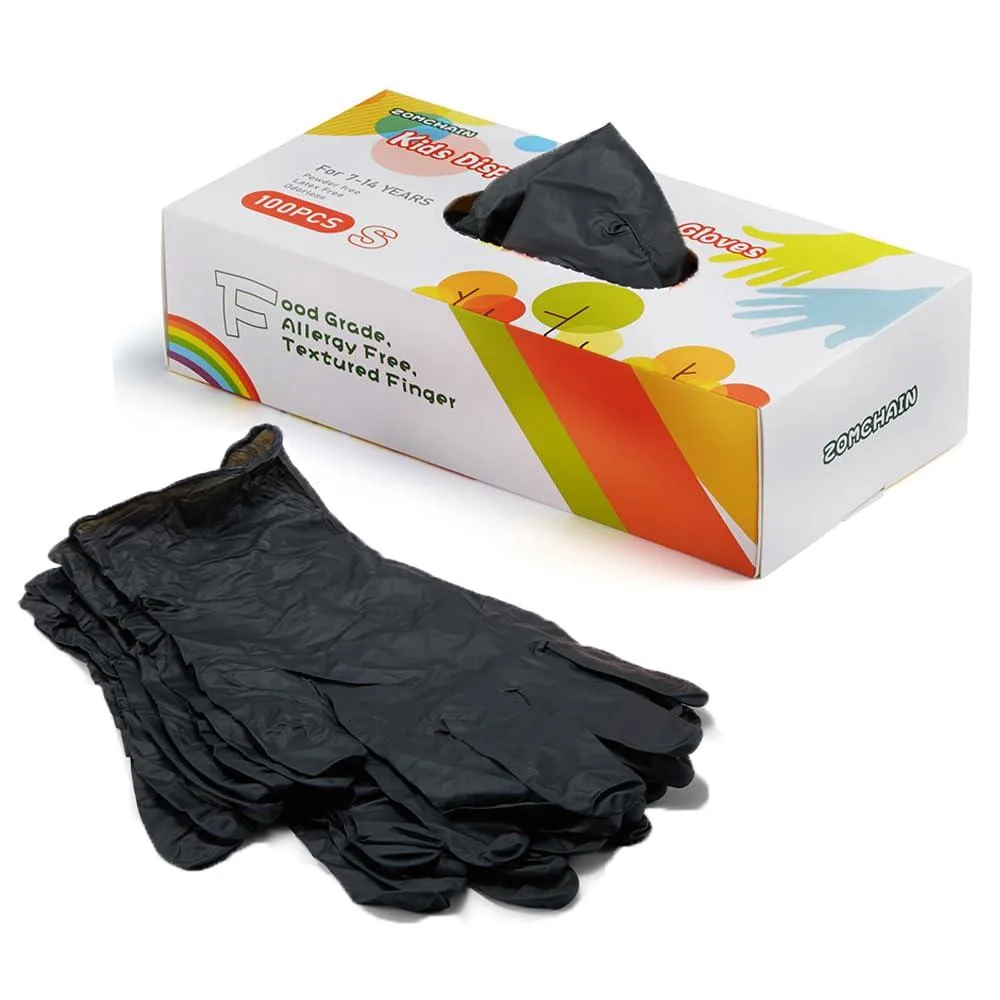 Vibe NG07 Nitrile Gloves Small Black 100 PCS — product photo