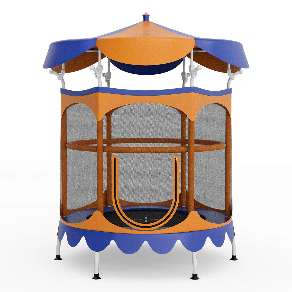 SlickBlue SlickBlue Kids Trampoline with Detachable Canopy Orange 64x81in — product photo