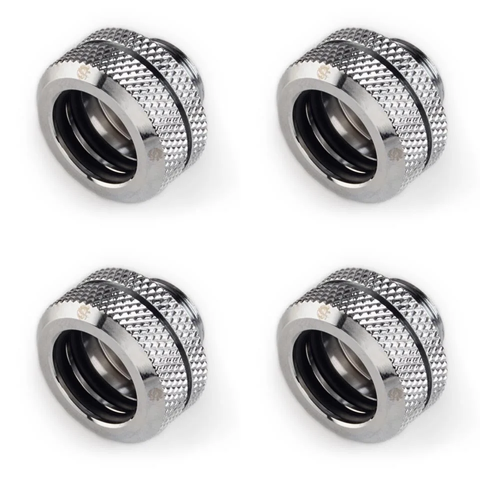 Bitspower Bitspower G1/4" Silver Shining Multi-Link Coupling for OD 14mm Hard Tubing (4PCS) — product photo