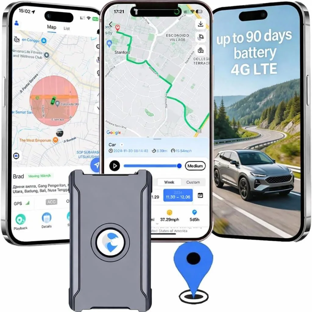  wanwaytech 4G GPS Tracker 6000mAh 90 Days Magnetic Android iOS — product photo