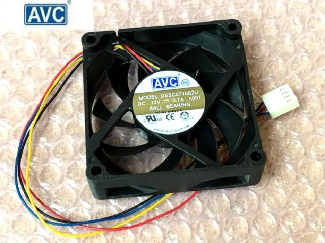 SXDOOL SXDOOL DESC0715B2U 70mm 4-pin double ball case fan — product photo