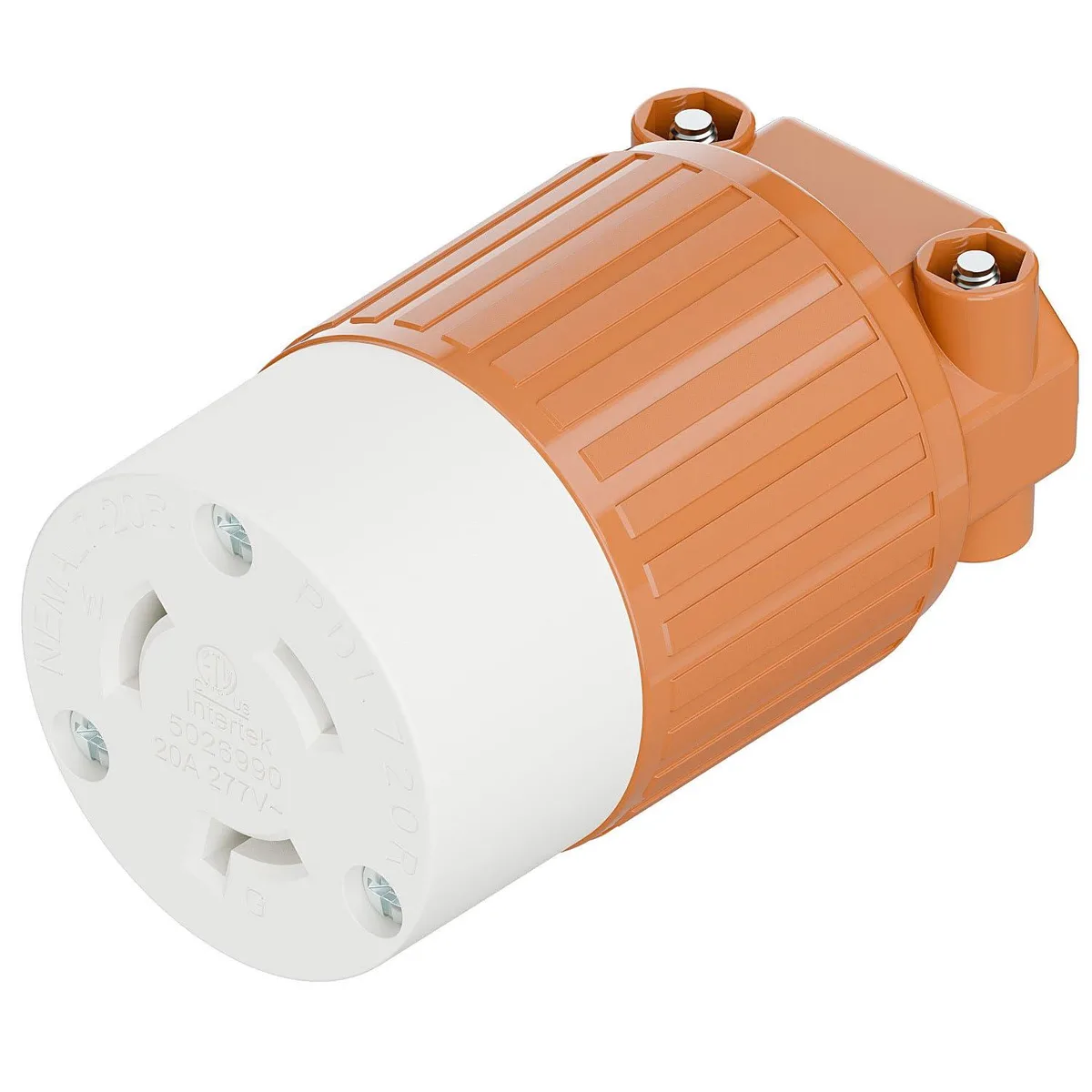 LORDWORLD LORDWORLD NEMA L7-20R 20A 277V Female Locking Plug Orange — product photo