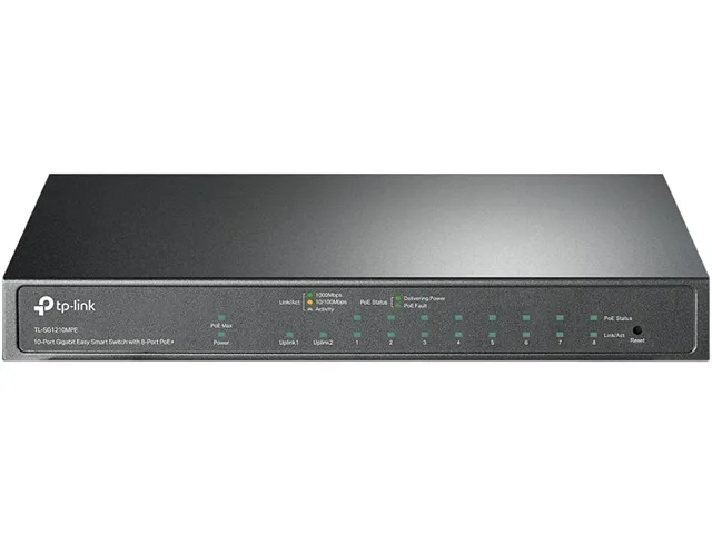 TP-Link TP-Link TL-SG1210MPE 10-port Gigabit smart network switch 8 PoE+ 123 W — product photo