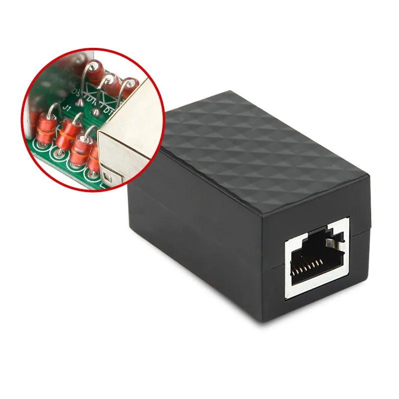 EN-Labs EN-Labs RJ45COUPLERPR Shielded RJ45 Coupler with Lightning Protection — product photo