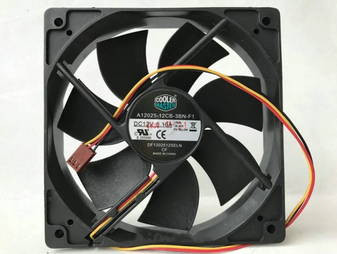CAFELE CAFELE A12025-12CB-3BN-F1 120mm 12V 0.16A 25mm 3-wire case fan — product photo