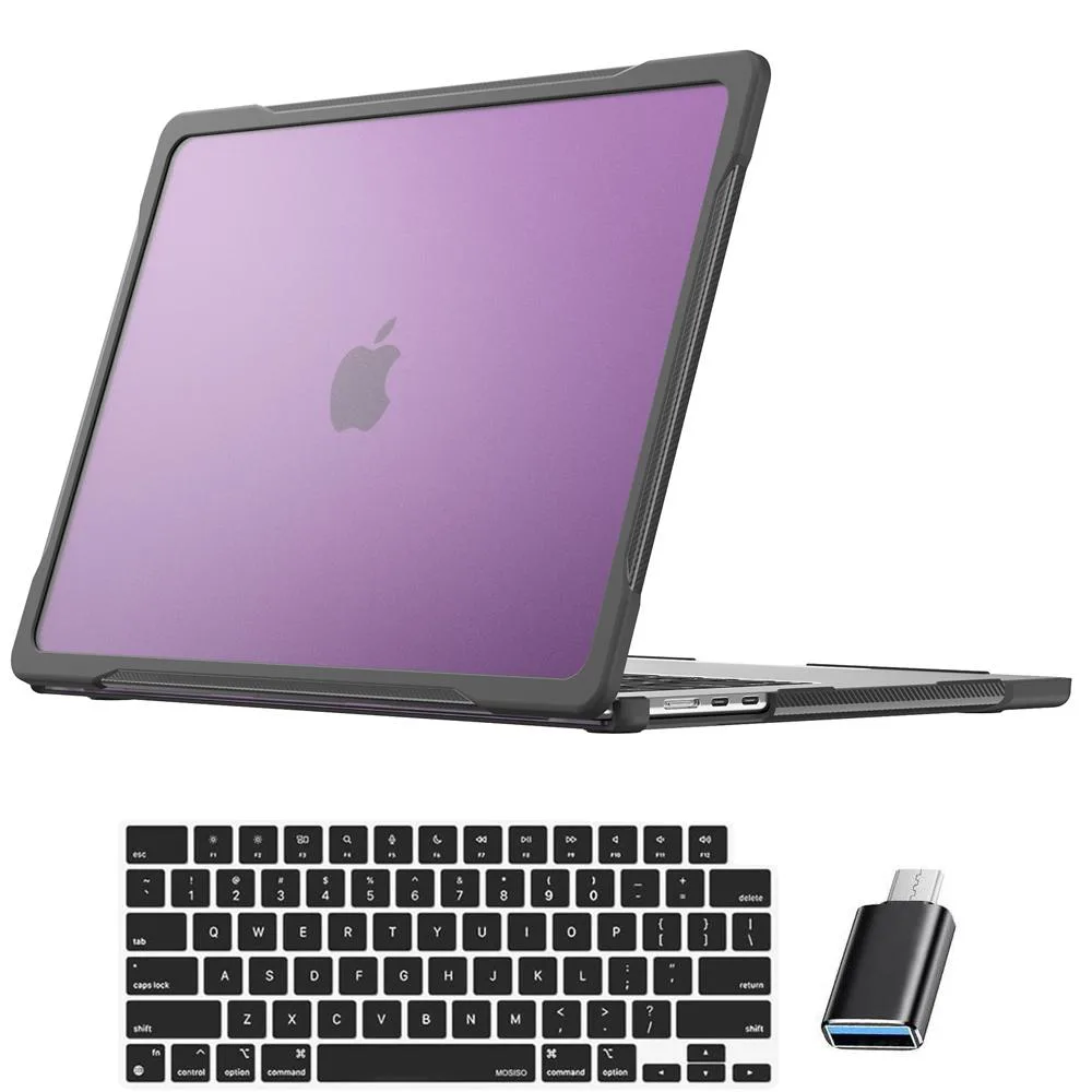 Werleo Werleo Hard Case Purple for MacBook Air 15 inch A2941 M2 2023 with USB 3.0 Adapter — product photo