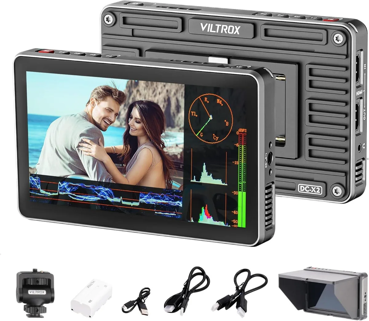 BFKK BFKK 6" 2000nit 1920x1080 Touch Camera Dock with Sunshade Hood — product photo