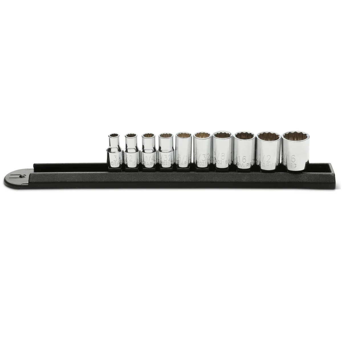 DeWalt 10 Pc 1/4" Drive 12 Pt SAE Socket Set 80307D — product photo