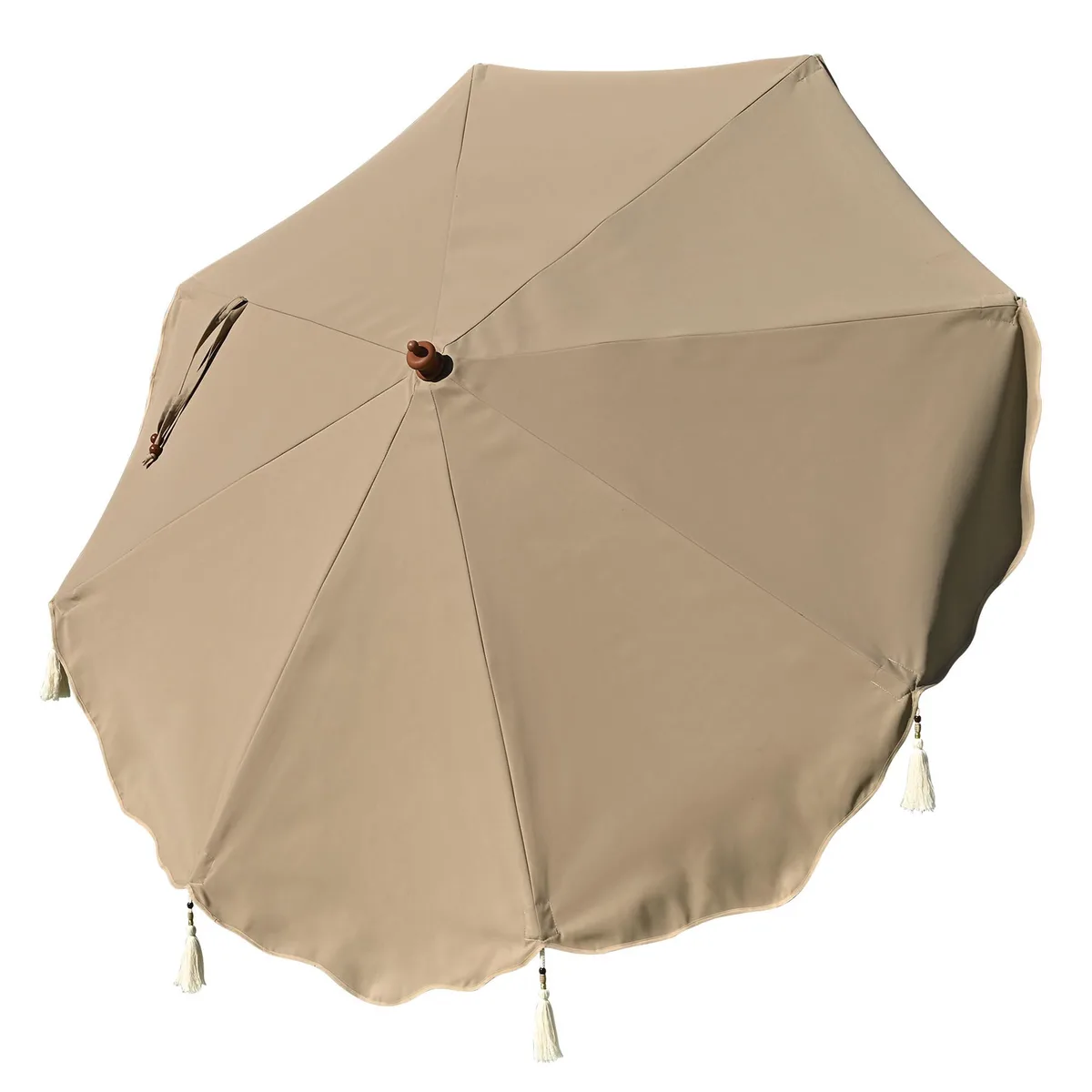 Yescom USA, Inc. Yescom USA, Inc. 7 ft Fringe Replacement Canopy Khaki with Fringe BM_ 07UMC016-BH7W-10 — product photo
