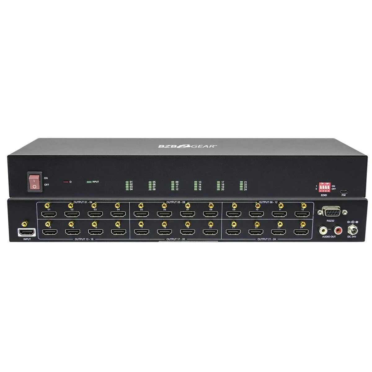 BZB Gear BZB Gear BG-UHD-DA1X24 1x24 HDMI 2.0 Splitter — product photo