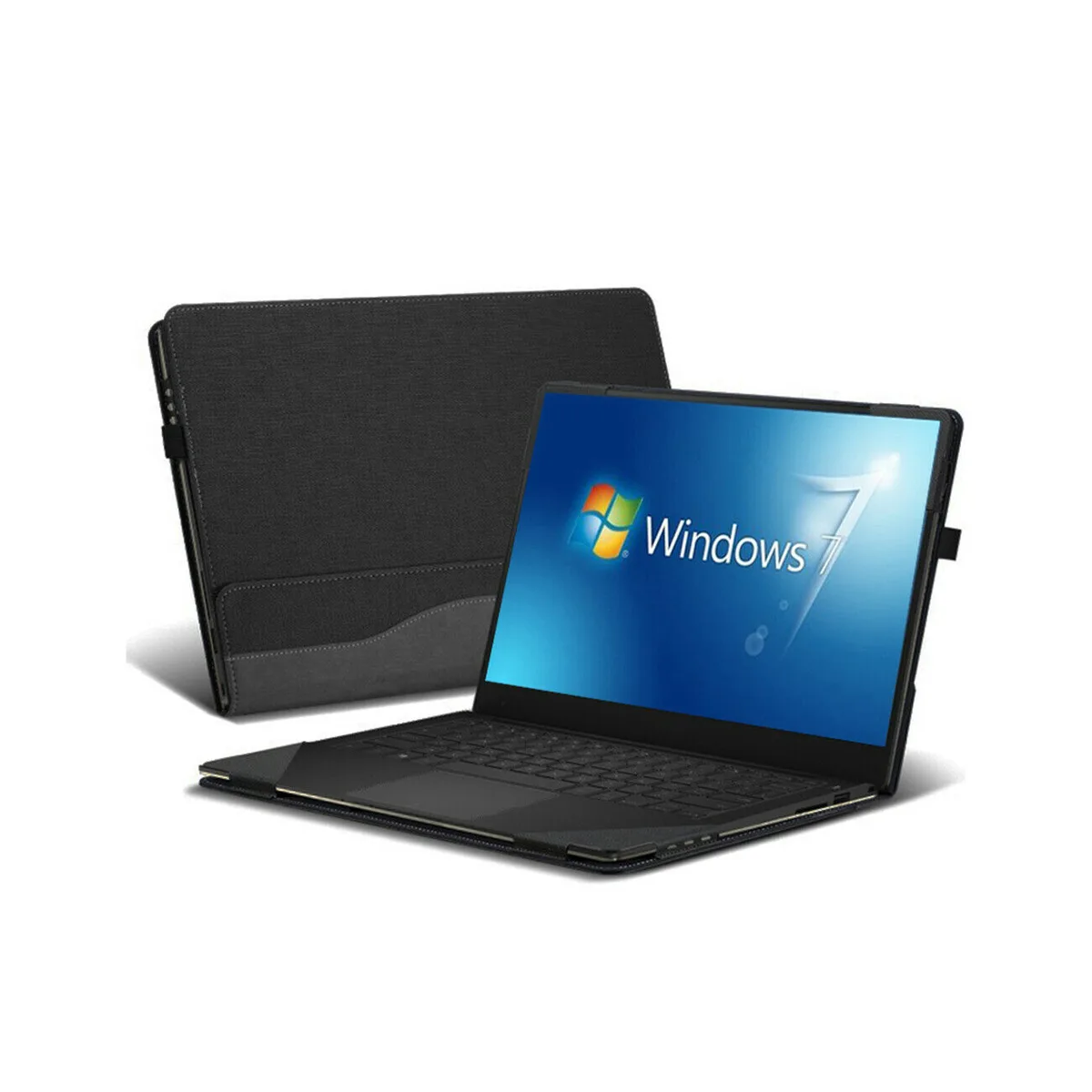 Werleo Werleo laptop case for Lenovo Yoga 910 920 C930 13.9 inch black PU leather sleeve with pen holder — product photo