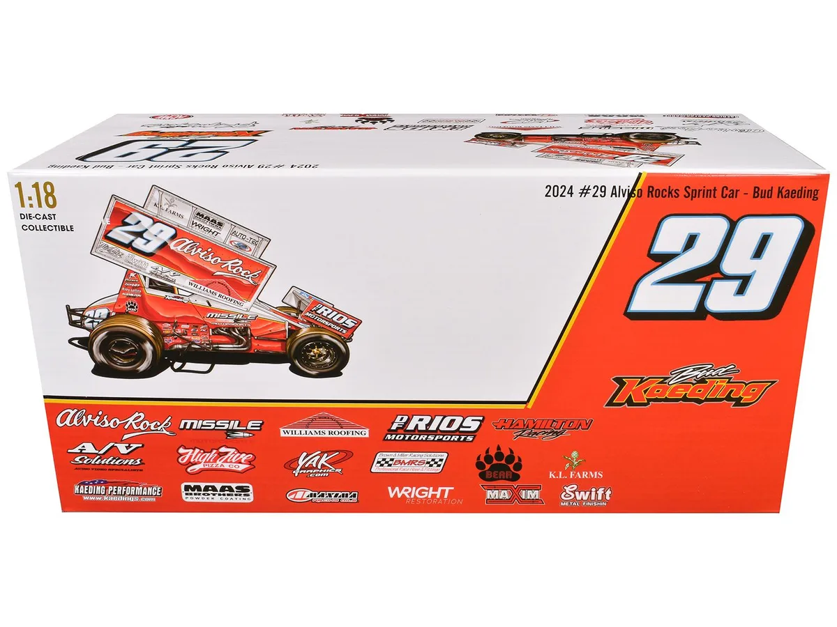 ACME ACME Winged Sprint Car #29 Bud Kaeding Missile Motorsports BK Motorsports 2024 1/18 Diecast — product photo