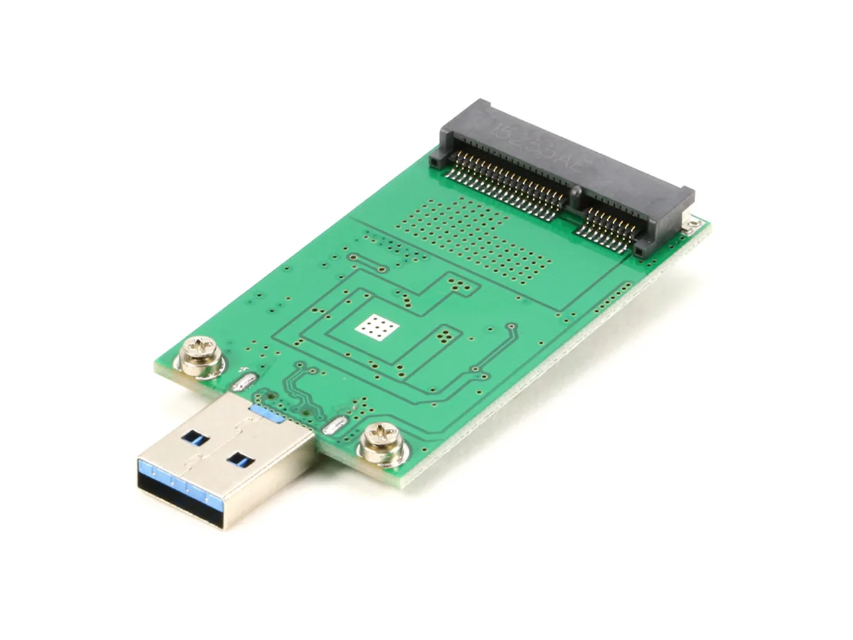 RIITOP RIITOP mSATA SSD to USB 3.0 Adapter Green ASMedia 1153E — product photo
