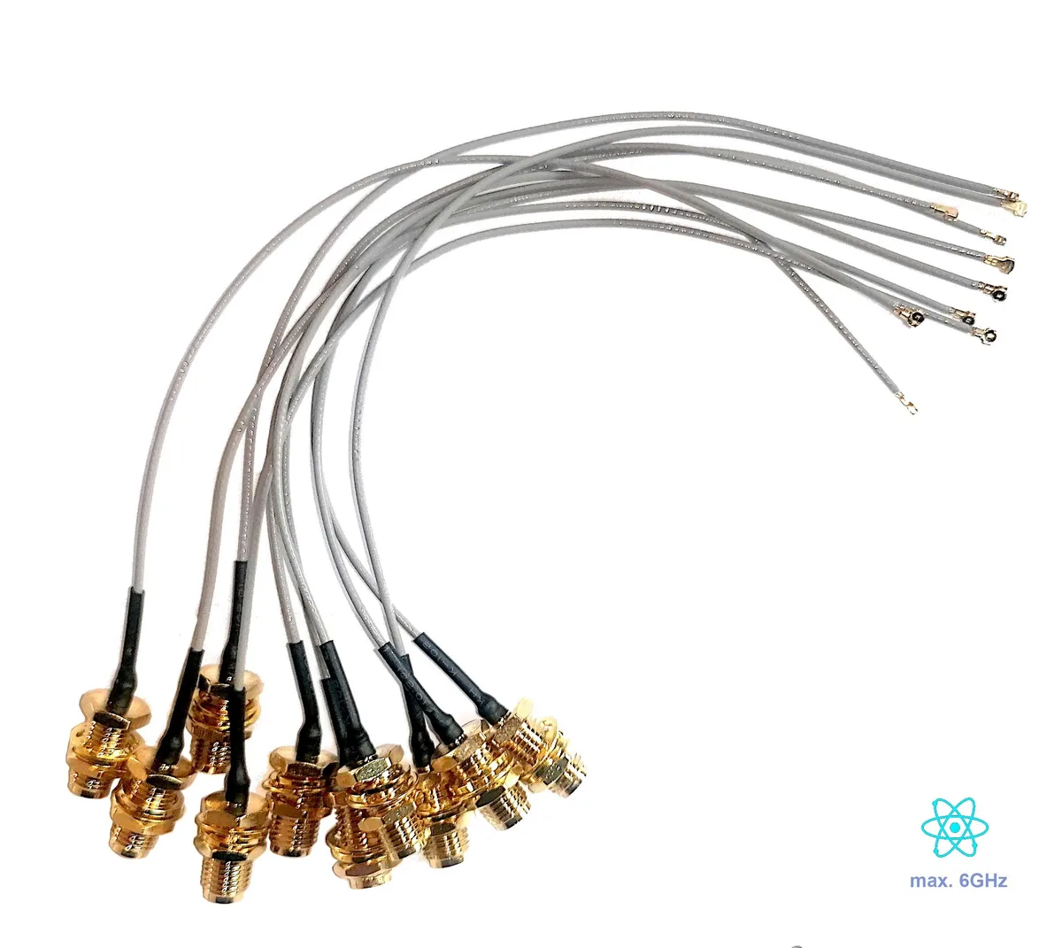 H-2 Technik H-2 Technik coaxial rf cable 10pcs SMA-K to IPEX4 10cm 50Ohm 6GHz — product photo