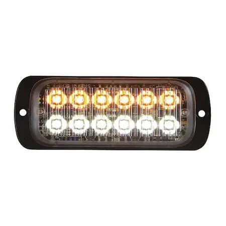 Buyers Products Company Buyers Products Company 8892602 Thin Dual Row 4.5 Inch Amber/Clear LED Strobe Light video accessory — product photo