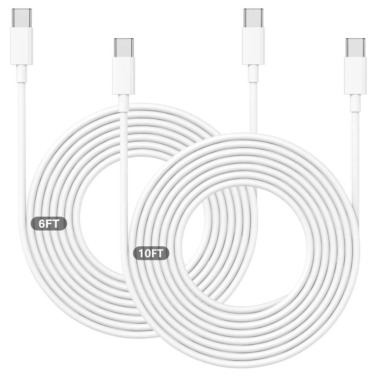 Kootion Kootion USB-C to USB-C Cable 6ft+10ft 60W PD 3.0 — product photo