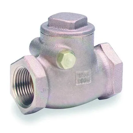 Bronze inline swing check valve with FNPT connections, 1-1/2 inch size