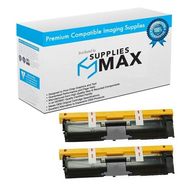SuppliesMax SuppliesMax Compatible Black Toner Cartridge 2-Pack 4500 Pages for Konica Minolta bizhub C10 C10X — product photo