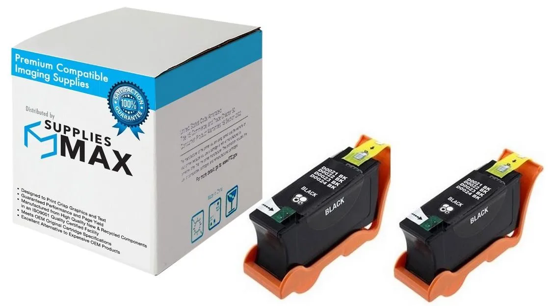 SuppliesMax SuppliesMax Compatible Dell P713w V715w Black High Yield Inkjet 2 Pack Series 24 — product photo