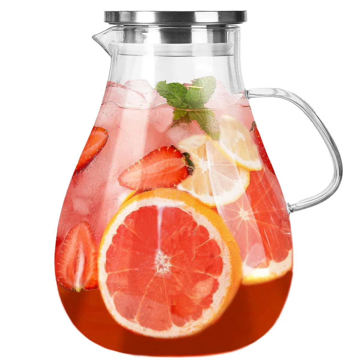  Liuruiyu 3000ml Glass Thermo Pot Red — product photo