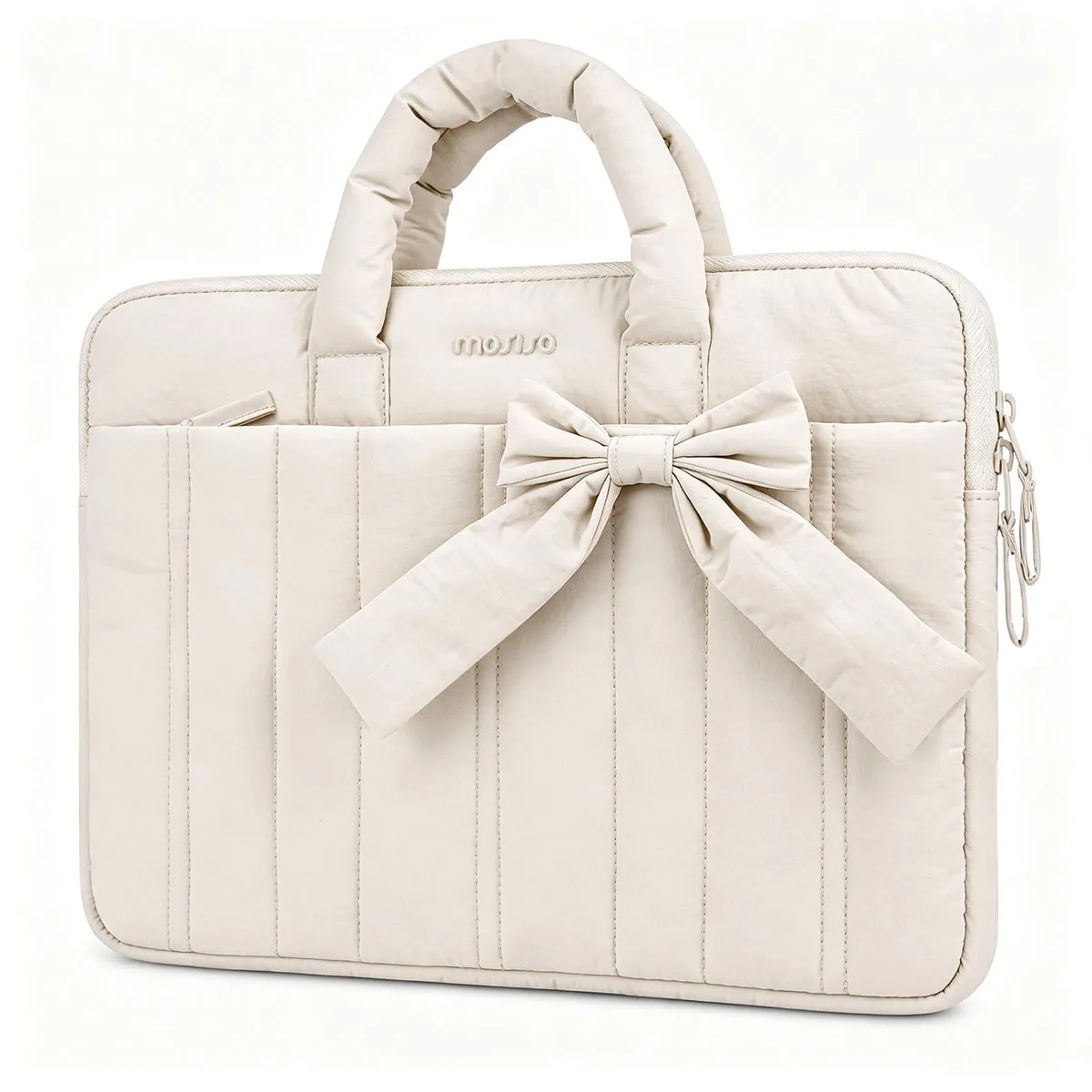 MOSISO 16 inch Puffy Laptop Sleeve Sand — product photo
