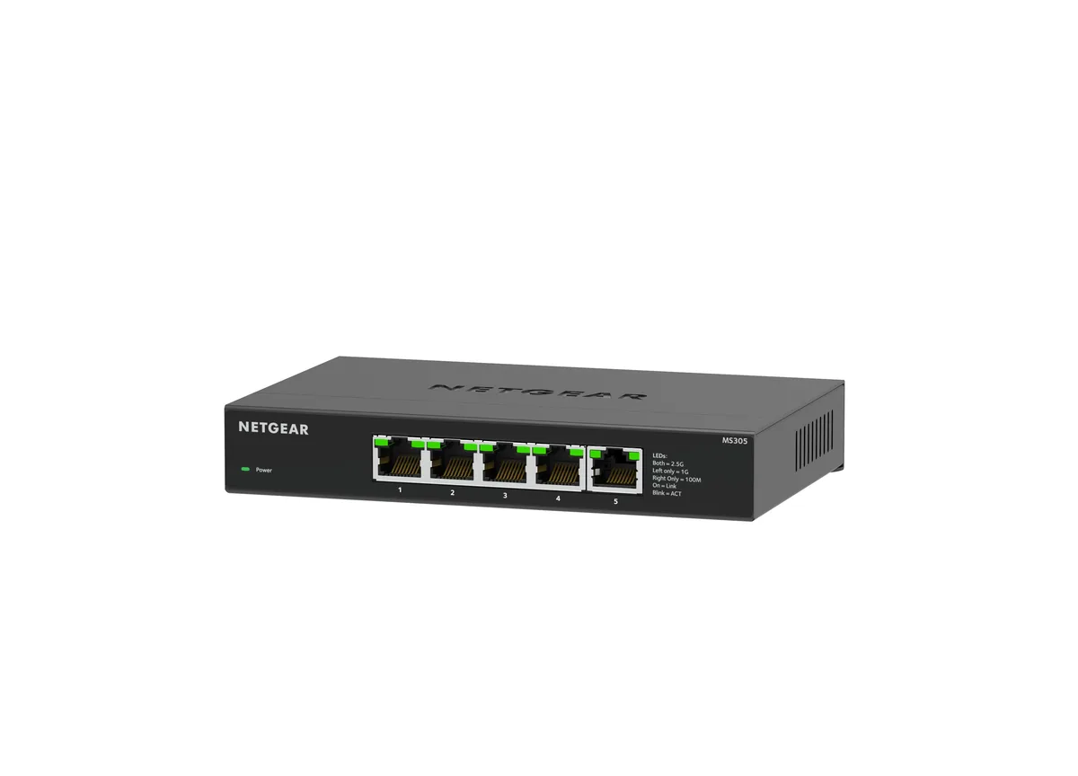 Netgear Inc. Netgear Inc. MS305-100NAS 5-port 2.5G network switch — product photo