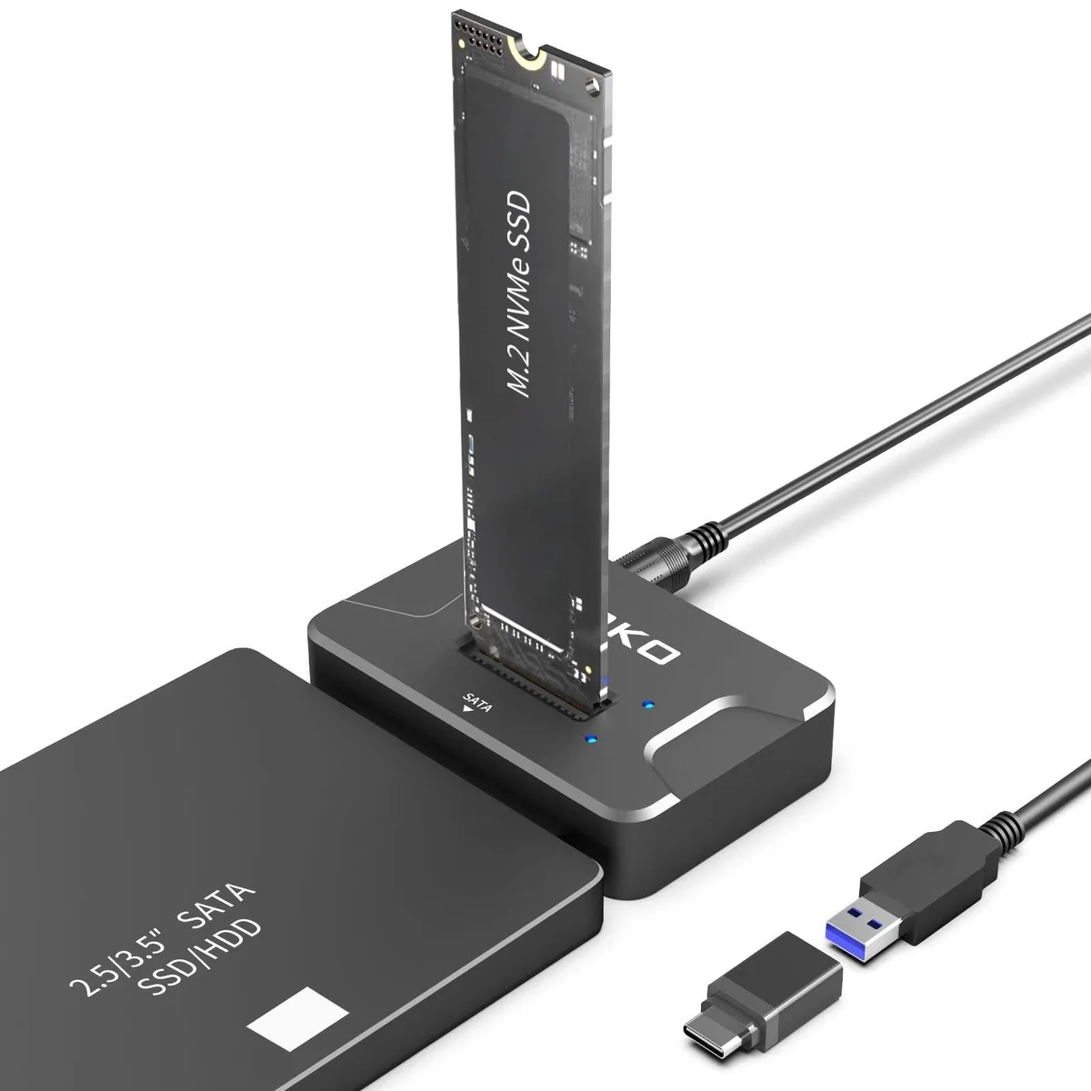 AOKO AOKO 2 in 1 accessory NVMe SATA 10Gbps 12V 3A — product photo