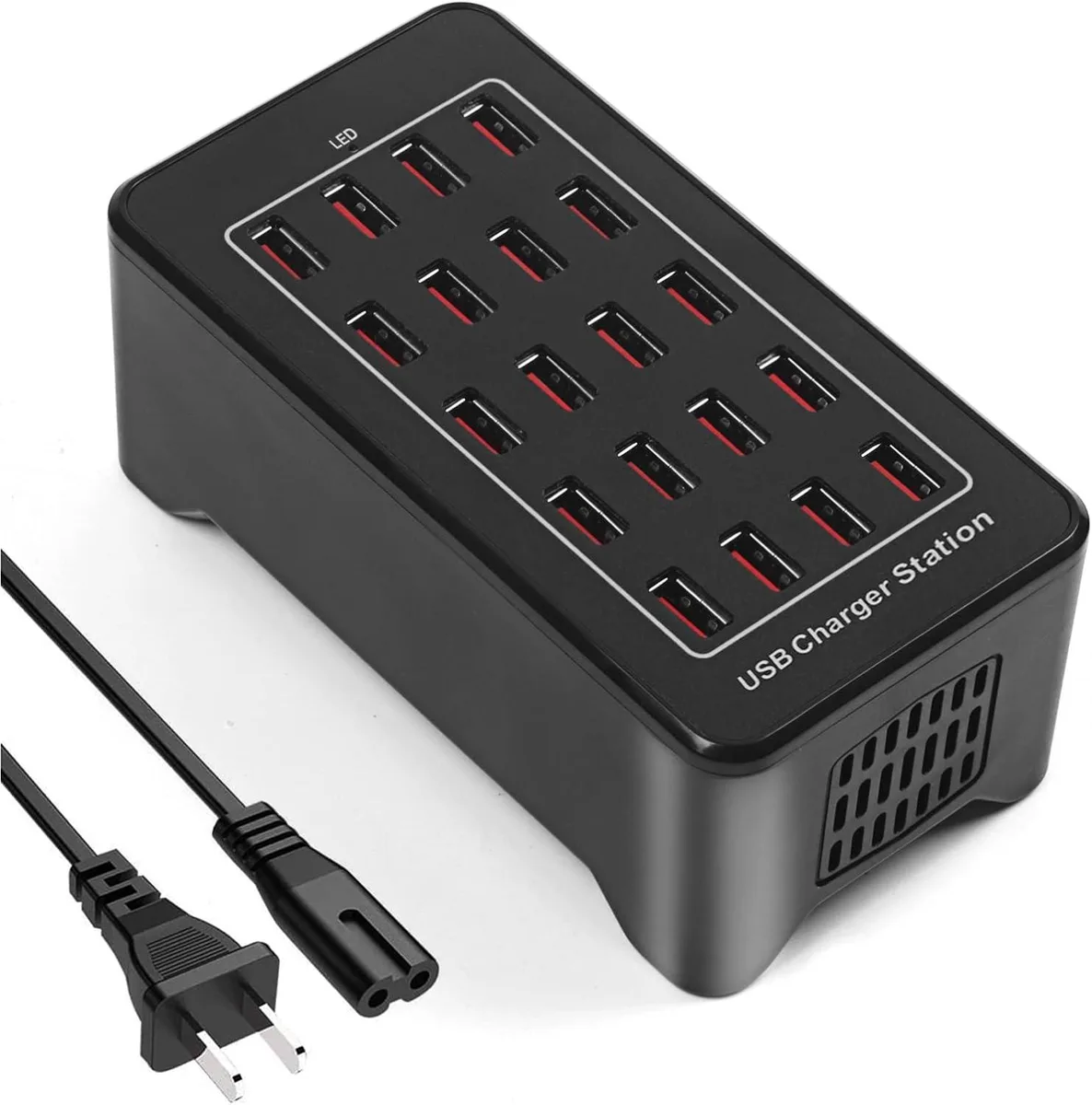 LUOM LUOM WLX-A5-BK 20-Port 100W Desktop USB Charger Black — product photo