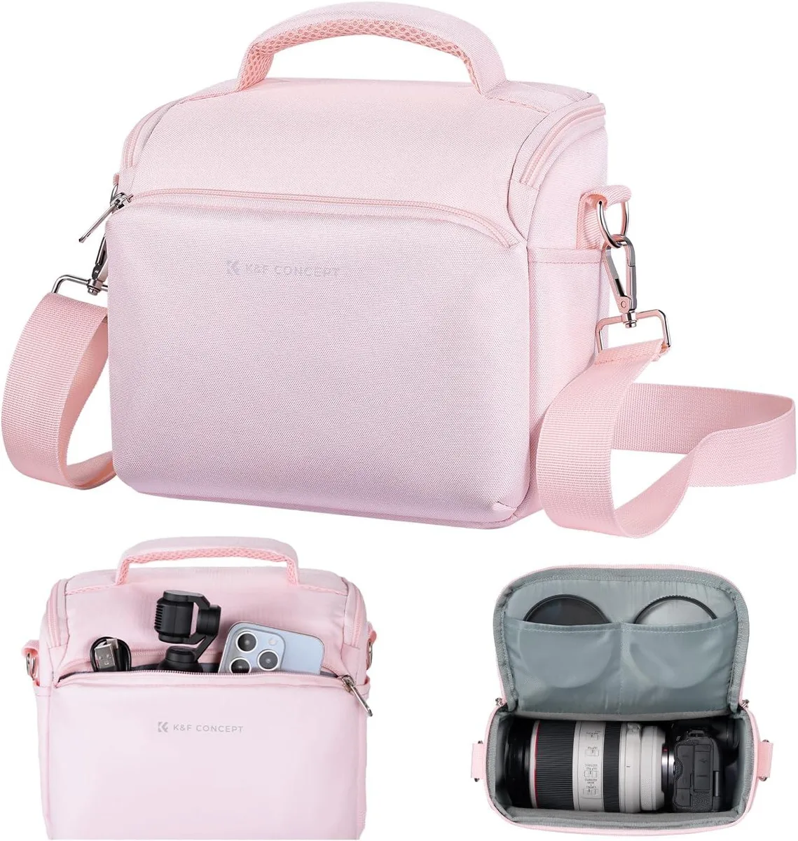 BFKK BFKK Camera Sling Bag Small Crossbody Pink — product photo