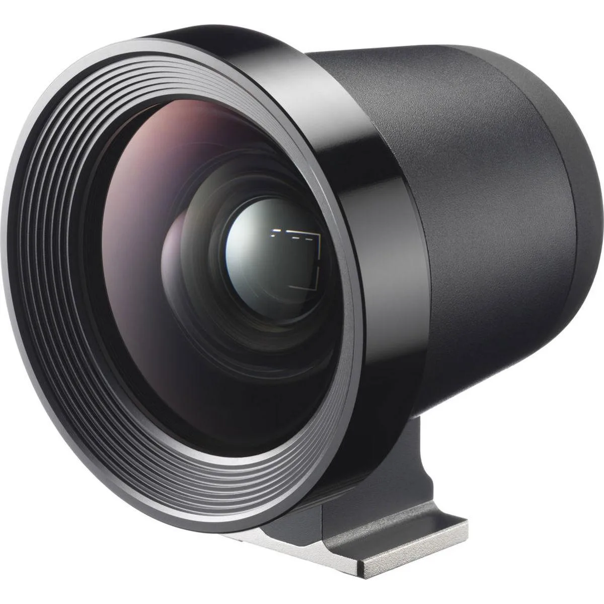 Compact silver optical viewfinder VF-51 with hot-shoe mount