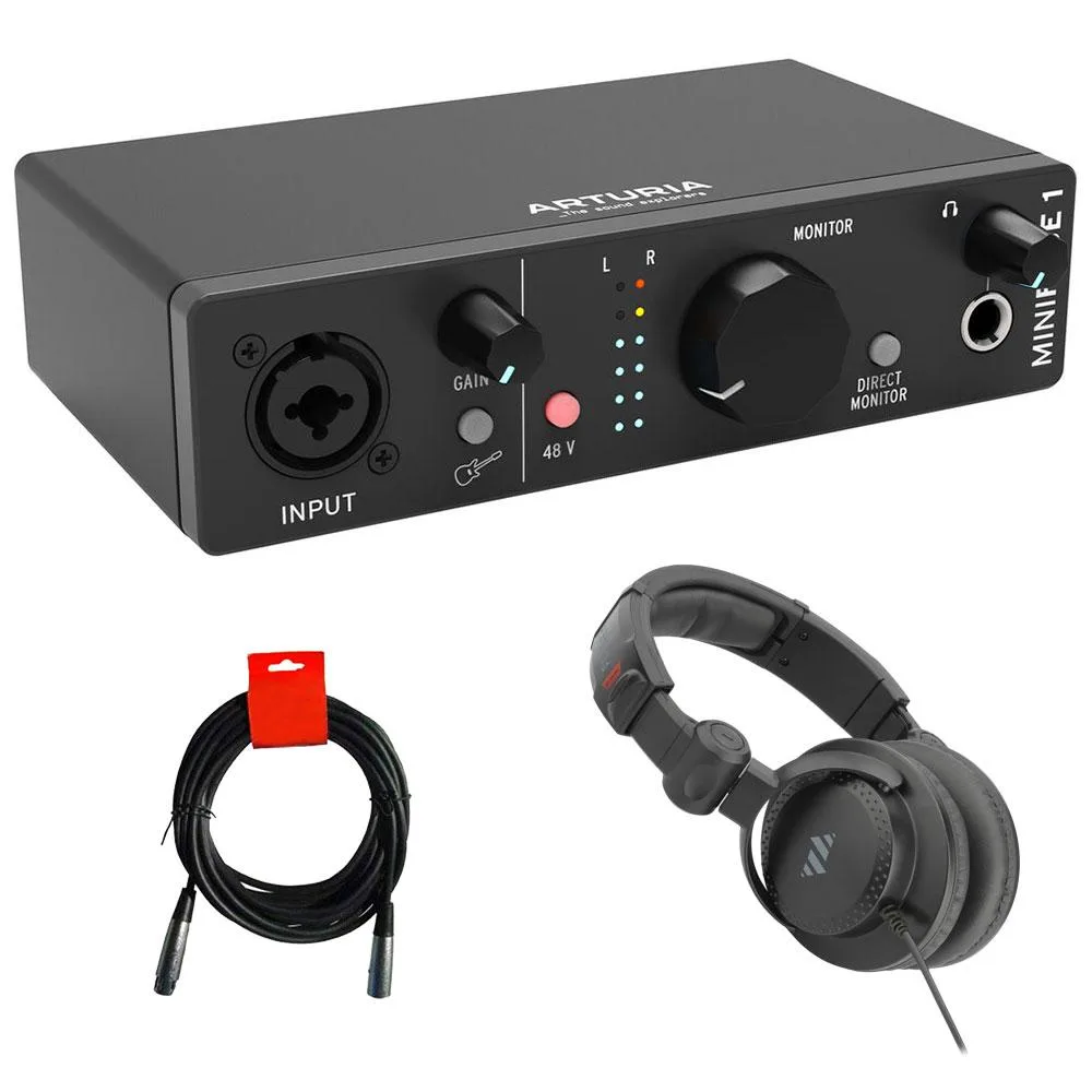 Arturia Arturia MiniFuse 1 USB-C Audio Interface Kit with Headphones and XLR Cable — product photo