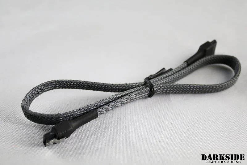 Darkside Darkside 45 cm SATA 2.0/3.0 7P 180° to 180° latch cable gun metal DS-0912 — product photo