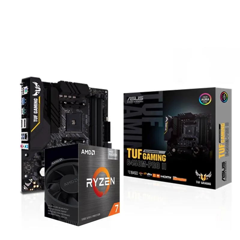 ASUS ASUS TUF Gaming B450M-PRO II &amp; Ryzen 7 5700G AMD motherboard CPU combo — product photo