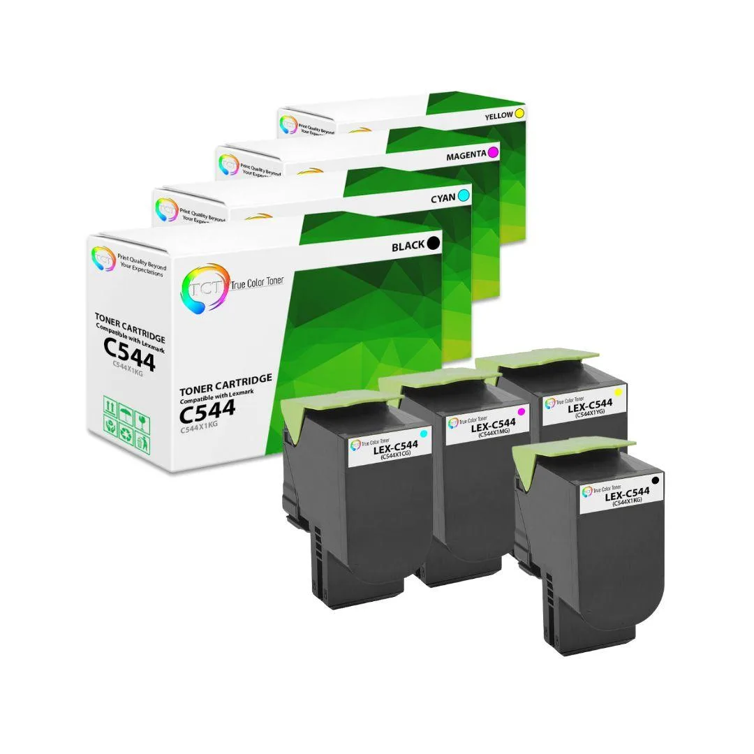 True Color Toner True Color Toner C544X1 4-Pack Toner Cartridges 6000/4000pp — product photo