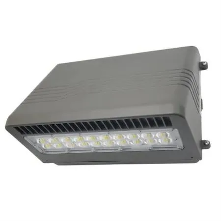 Bronze aluminum LED wall pack with clear polycarbonate lens