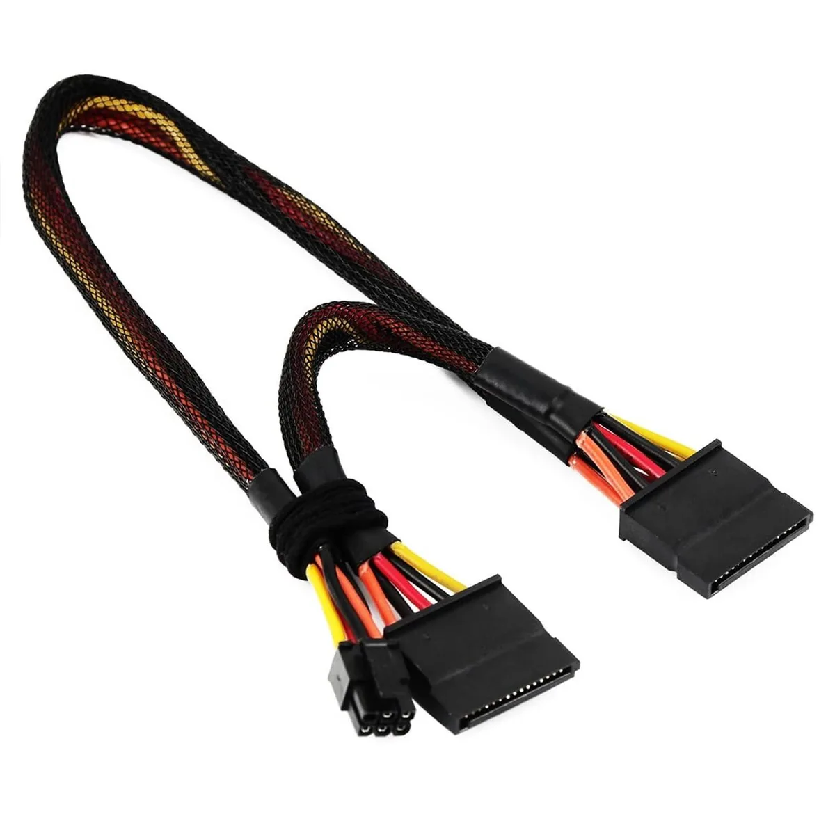 DIXSG DIXSG ALC-15206 Mini 6 Pin to 2x SATA 15 Pin Power Cable 30cm — product photo