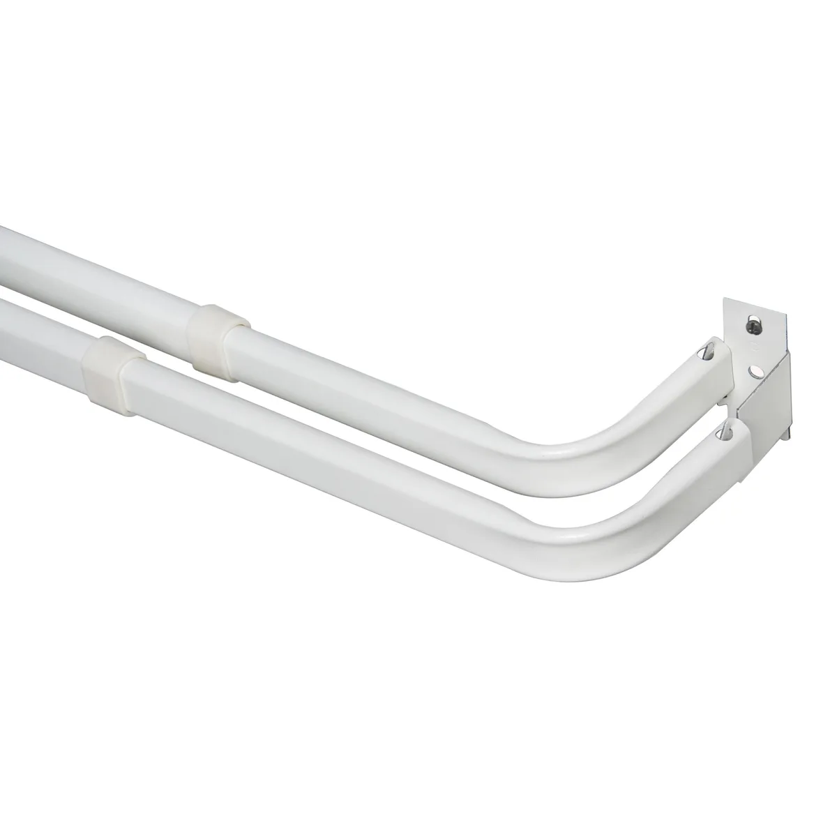 Mainstays Mainstays Wrap Around Adjustable Double Curtain Rod 84-120" White — product photo